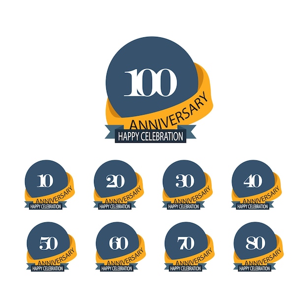 ilustração de design de modelo de vetor de celebração de aniversário de 100 anos