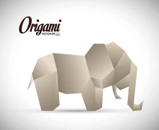 Ilustração de design de origami