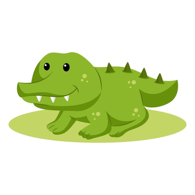 Ilustração de design de personagem de crocodilo