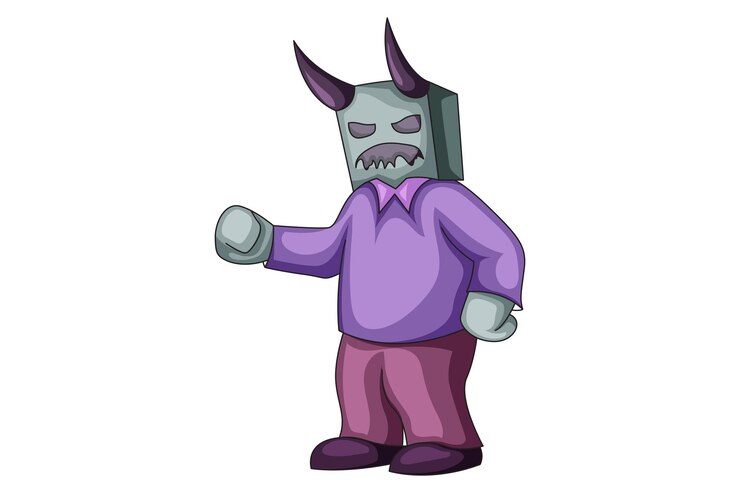 Vetor ilustração de design de personagem de monstro fofo