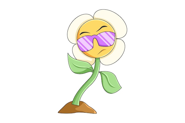 Um desenho de um personagem pokémon fofo com flores no fundo