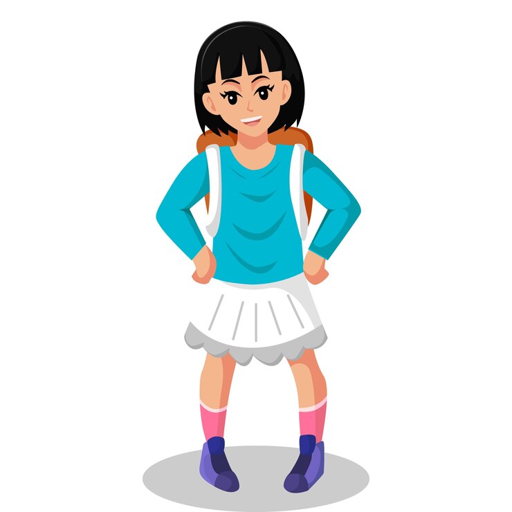 Vetor ilustração de design de personagens de menina aventureira