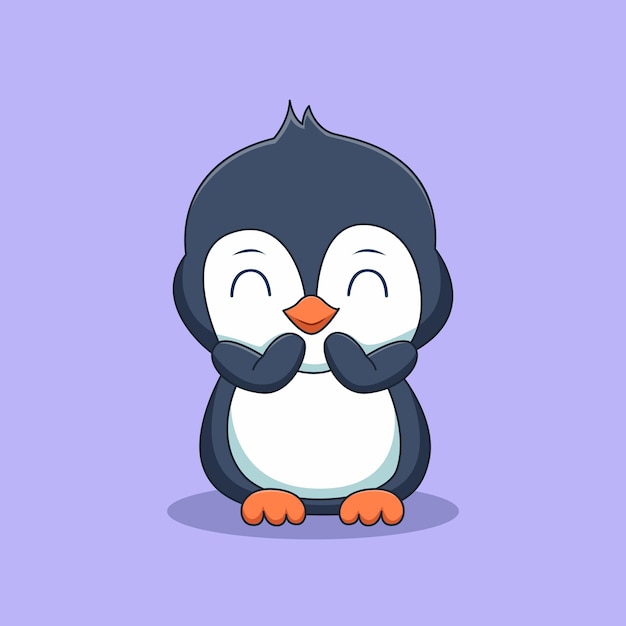Ilustração de design de personagens do pinguim