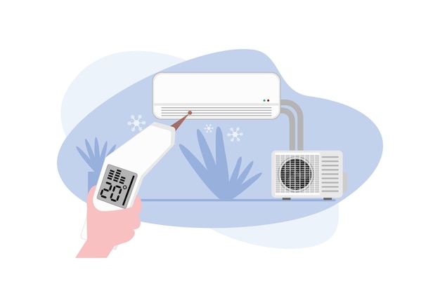 Ilustração de design de serviço HVAC