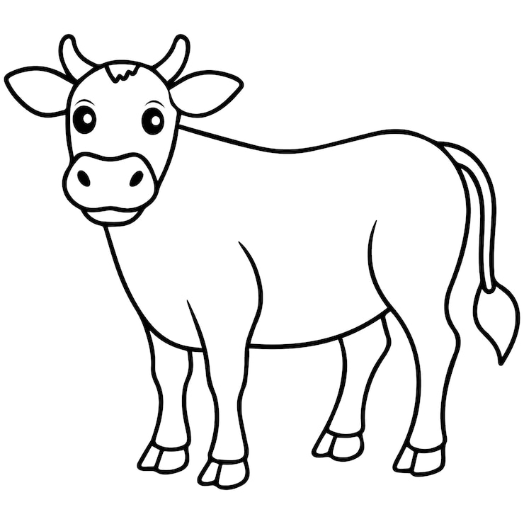 Vetor ilustração de design de vaca vetorial em fundo branco