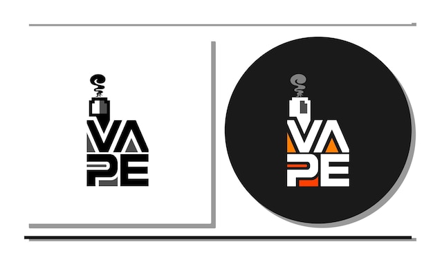 Ilustração de design de vape com variações de fumaça