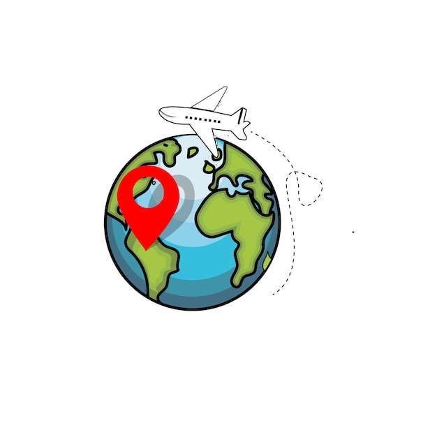 Ilustração de design de vetores de viagem modernos
