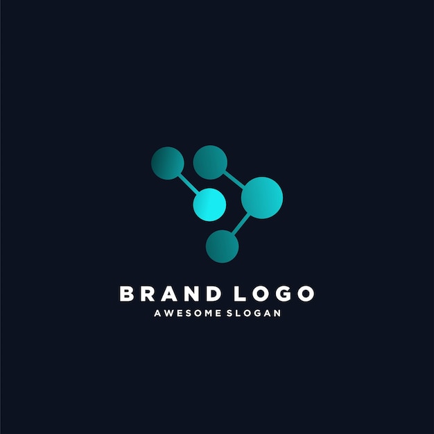 Vetor ilustração de design gradiente colorido exclusivo do logotipo