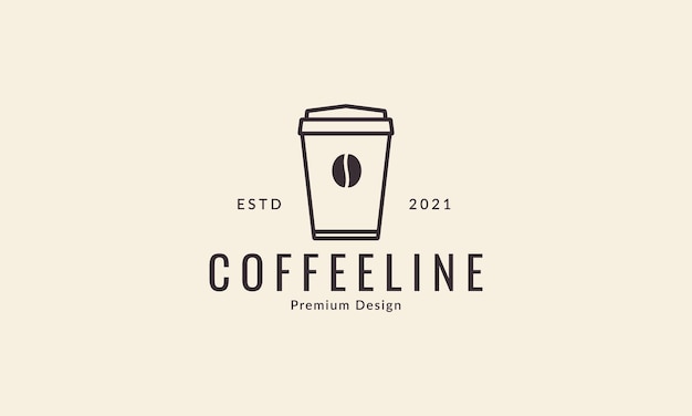 Vetor ilustração de design gráfico de ícone de vetor de símbolo de bebida de café de papel de vidro moderno