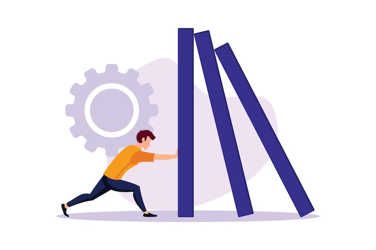 Vetor ilustração de design moderno plano de resiliência