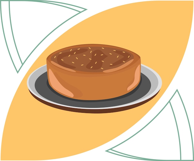 ilustração de design plano de comida asiática banhto