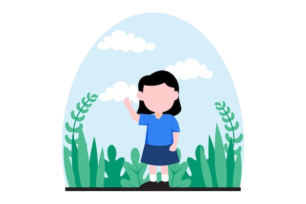 Ilustração de design plano do Dia das Crianças