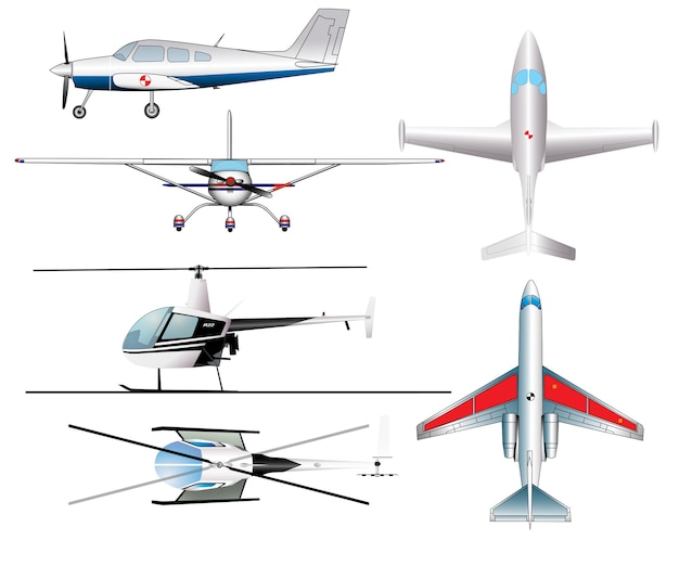 Vetor ilustração de design vetorial de avião