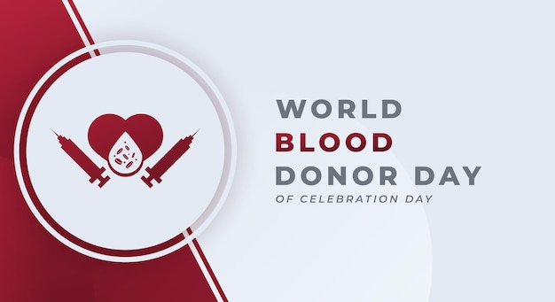 Ilustração de design vetorial de celebração do dia mundial do doador de sangue para anúncios de banner de cartaz de fundo