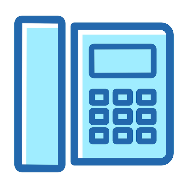 Ilustração de design vetorial de ícones de comunicação telefônica