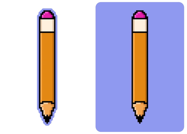 Vetor ilustração de design vetorial de lápis pixel art de 8 bits com fundo branco