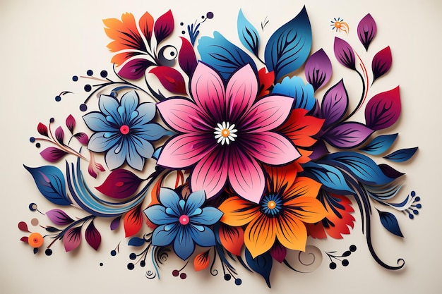 Vetor ilustração de detalhes finos de uma flor brilhante e colorida, adequados para um cartaz ou folheto de cartão