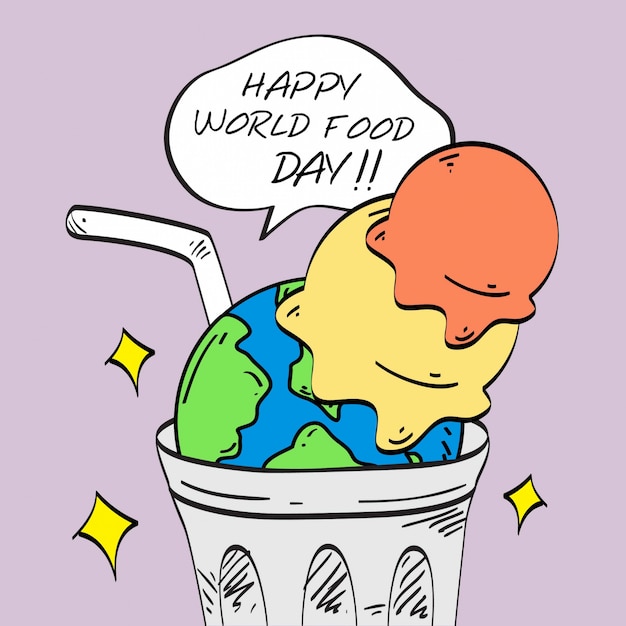 Ilustração de dia de comida do mundo