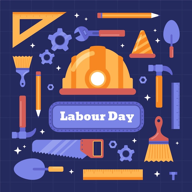 Ilustração de dia de trabalho plano