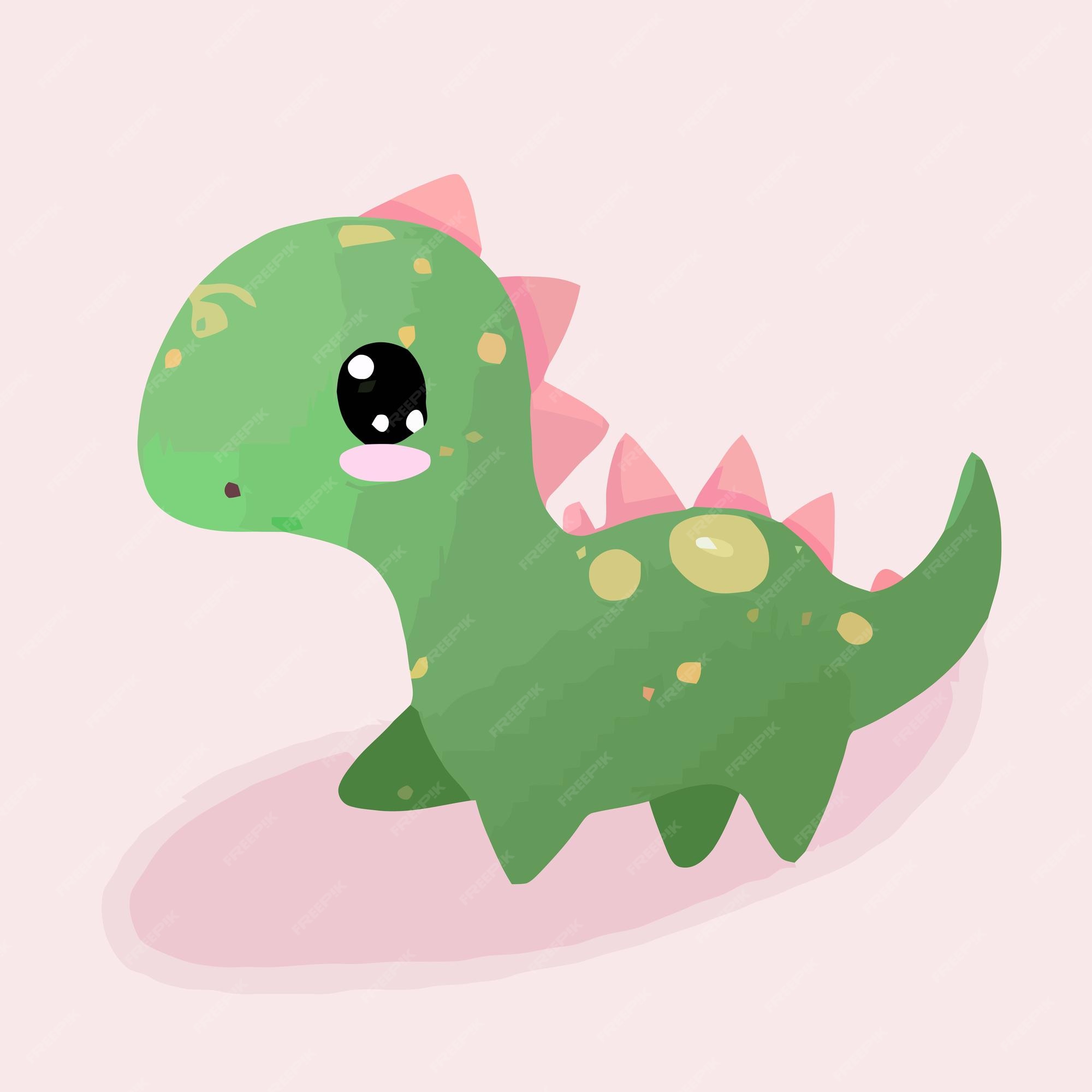 Desenho animado PNG transparente de dinossauro fofo Kawaii Chibi