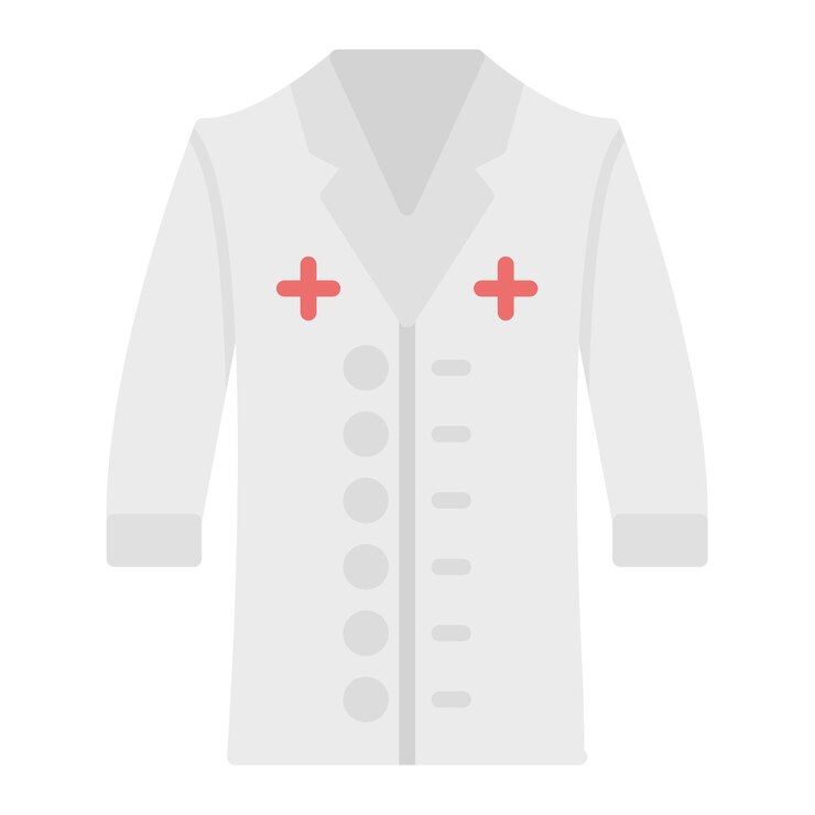 Vetor ilustração de doctor coat flat