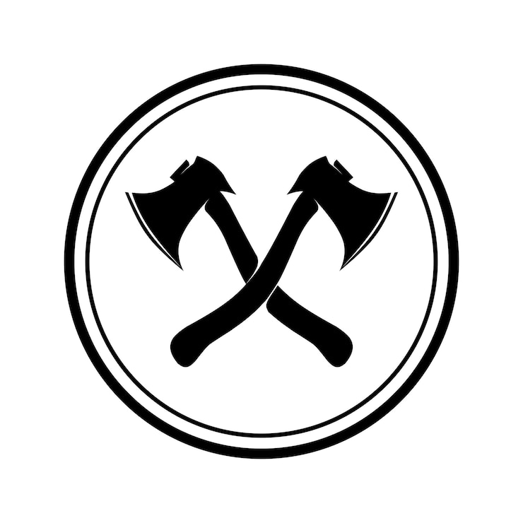 Vetor ilustração de dois símbolos e logos de eixos pretos