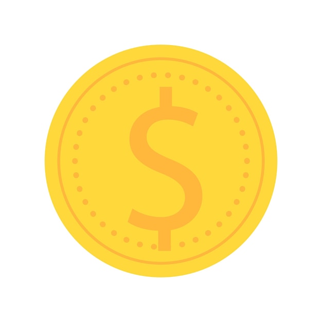 Ilustração de dólar em fundo branco
