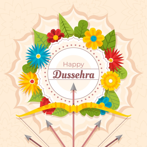 Ilustração de dussehra plana