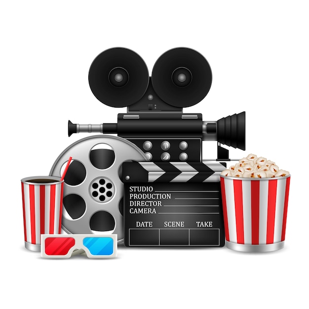ilustração de elementos de cinema