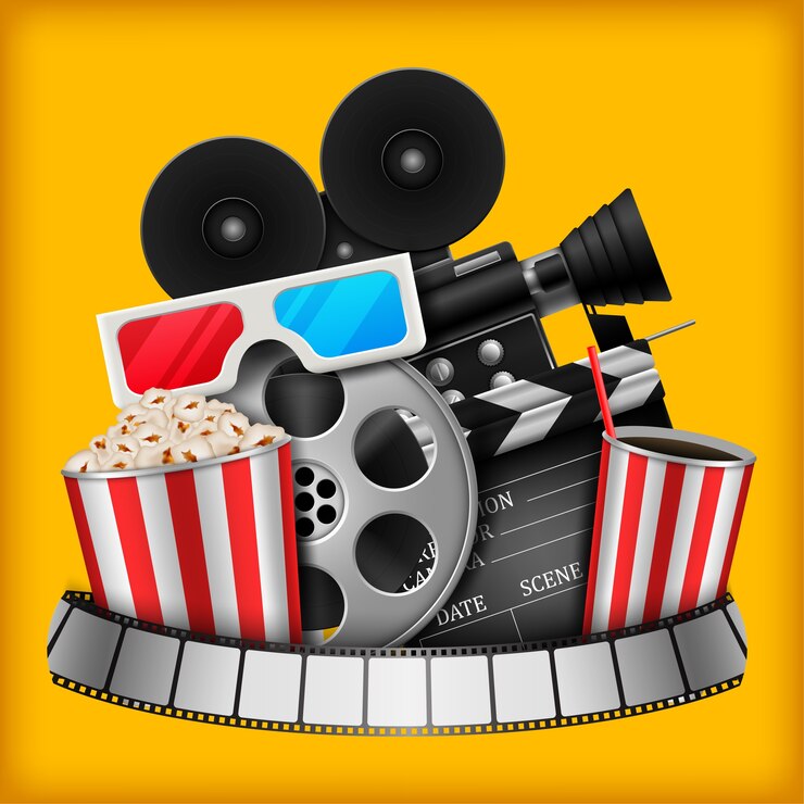 Vetor ilustração de elementos de cinema