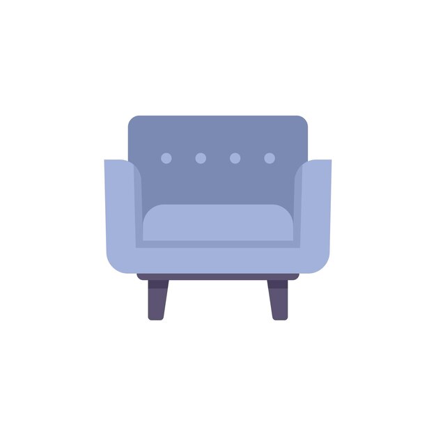Ilustração de elementos de design de móveis de poltrona moderna confortável