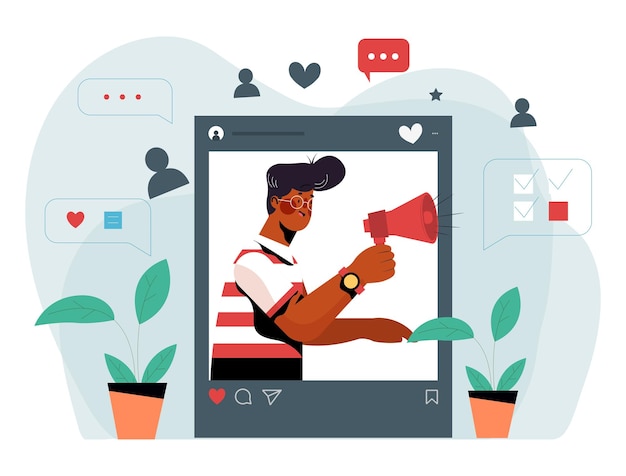 Ilustração de embaixador de design plano desenhada à mão