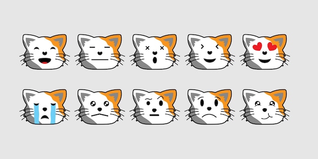 Ilustração de emoji de gato