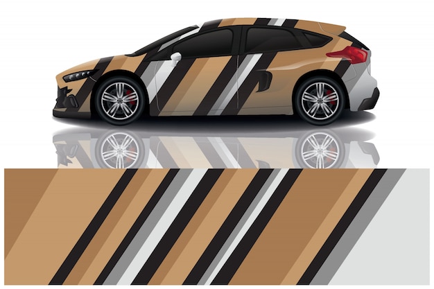 Ilustração de envoltório de adesivo de carro suv