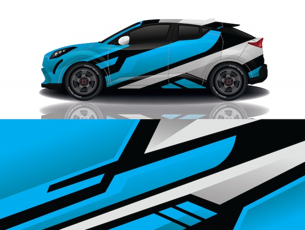 ilustração de envoltório de decalque de carro suv