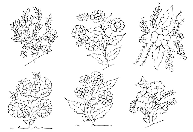 Ilustração de esboço de flor