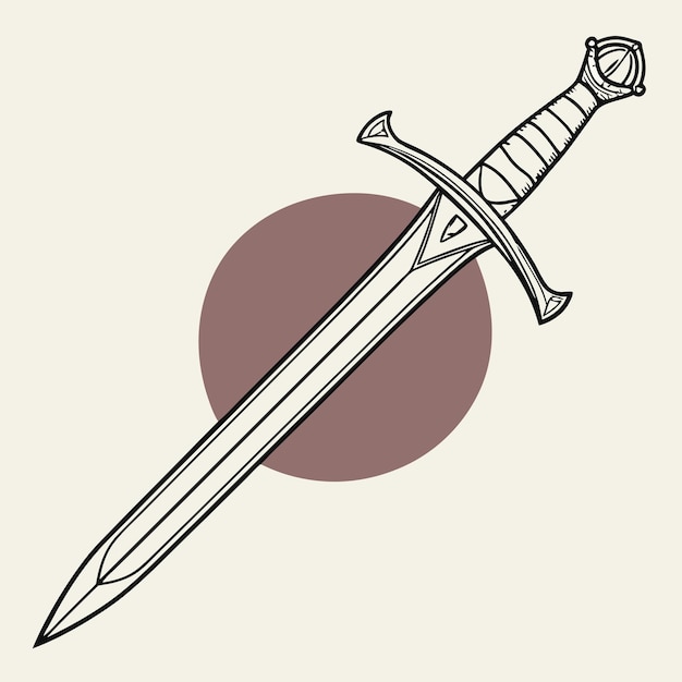 Ilustração de espadas medievais