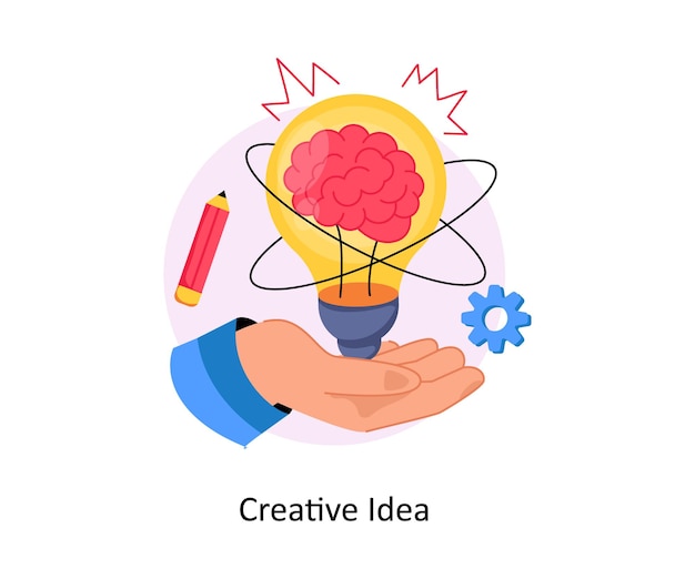 Ilustração de estilo de conceitos de ideias criativas Arquivo EPS