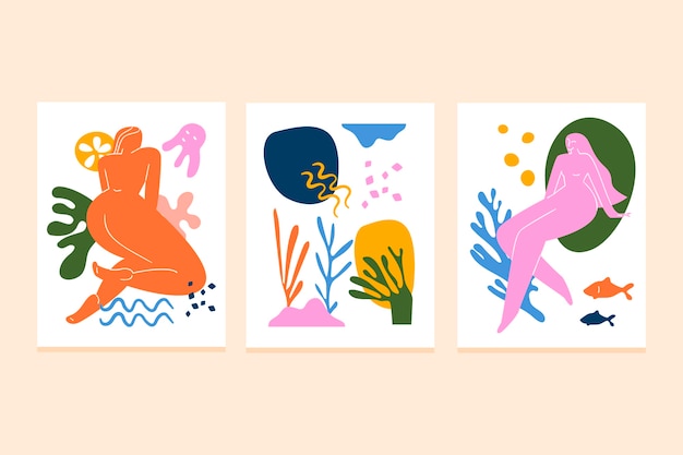 Ilustração de estilo matisse de design plano