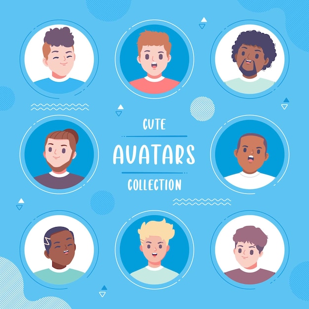 Ilustração de estoque de coleção de avatar de pessoas