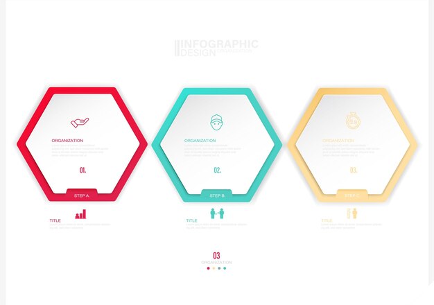 Ilustração de estoque de modelo de infográfico de vetor de apresentação infográfico lista de ícones hexágono