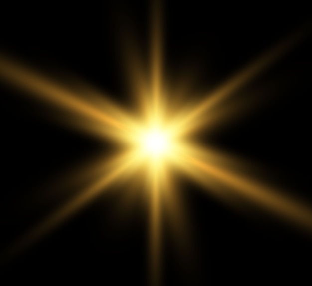 Ilustração de estrela brilhante com efeito de luz