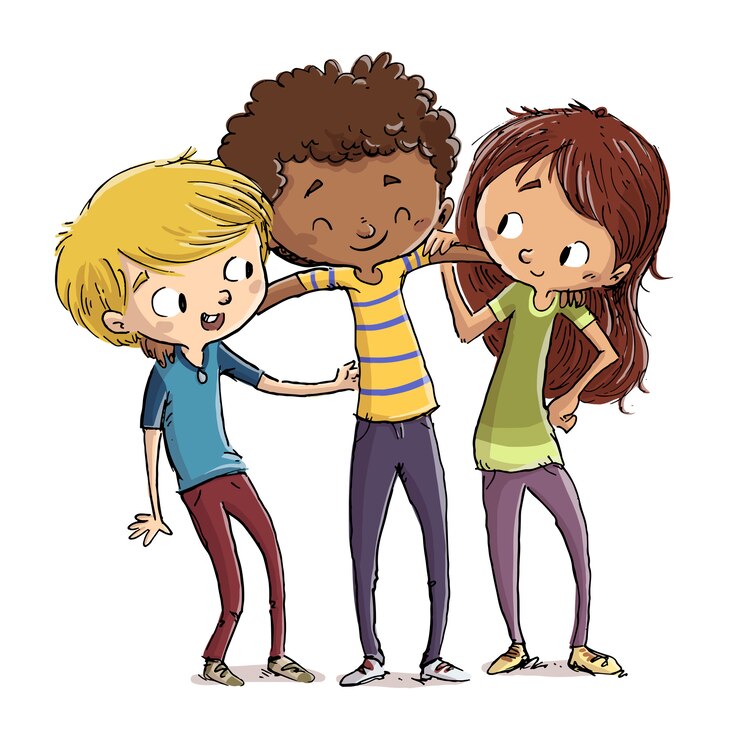 Vetor ilustração de estudantes de crianças