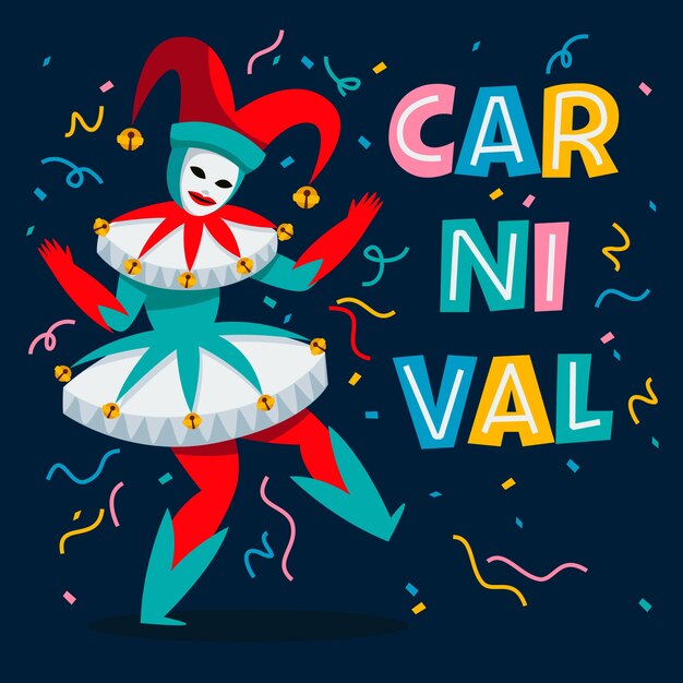 Ilustração de evento de carnaval plana