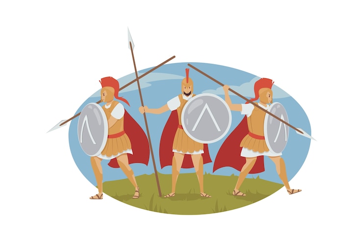 Vetor ilustração de evento histórico da grécia antiga. .