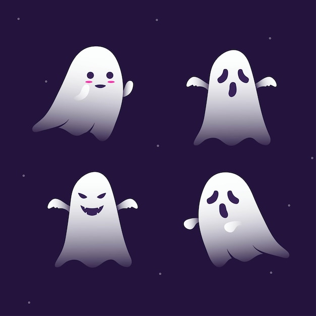 Ilustração Do Vetor De Desenho Animado Fantasma Fofo Para Halloween  Ilustração do Vetor - Ilustração de liso, fantasia: 198498798