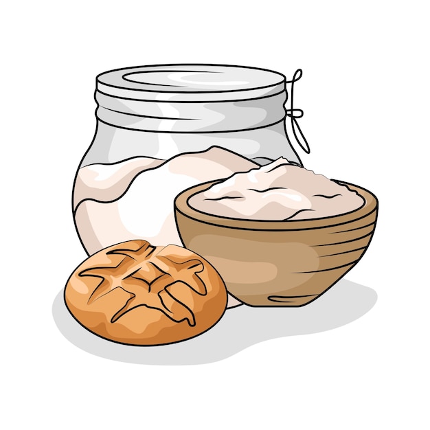Ilustração de farinha