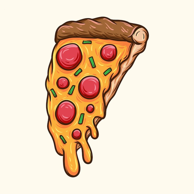 Ilustração de fast-food de pizza