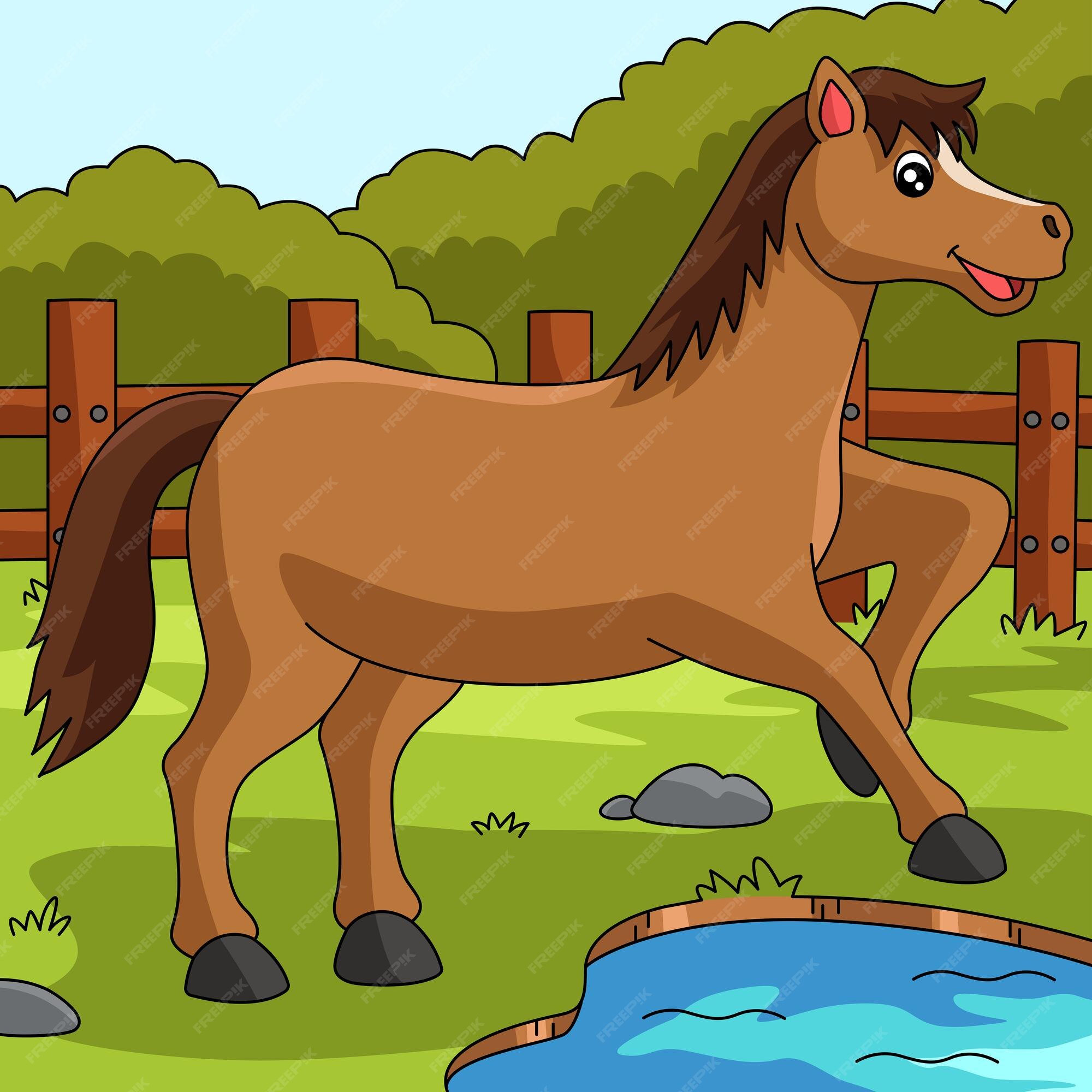 Desenho animado de ilustração de cavalo de pinata fofo, Gráficos - Envato  Elements