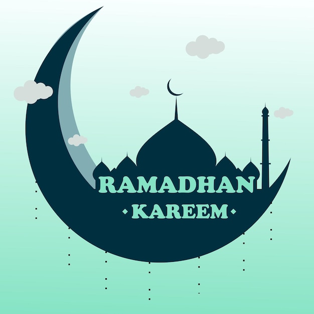 ilustração de feliz dia de ramadan kareem para muçulmanos